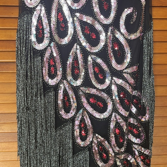 Party / Dance Performance Sequined Midi dress with Tassels size S - Picture 5 of 7